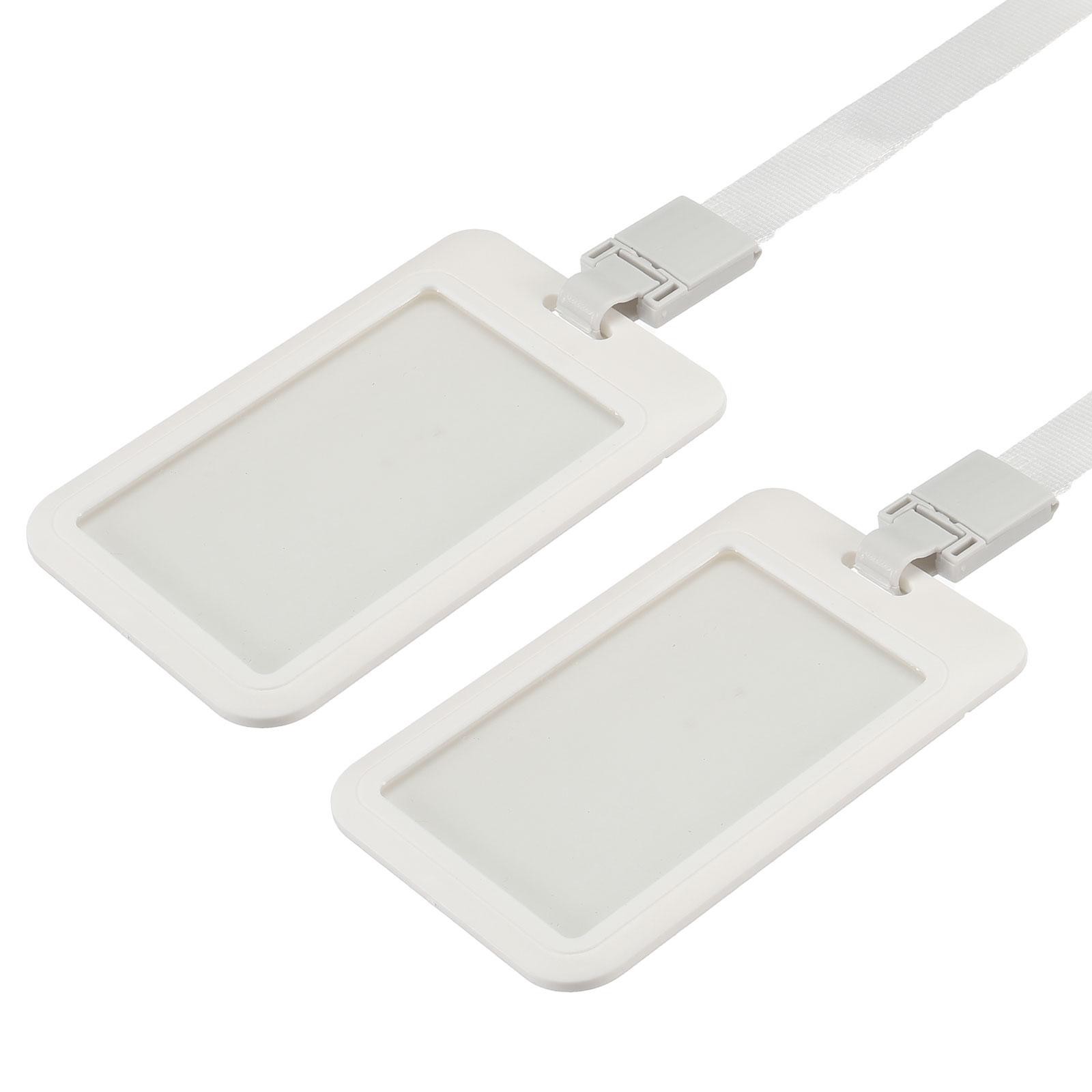 ID Badge Mounts, 4.3x2.7 Inch Vertical Name Tag ABS, White pcs 2