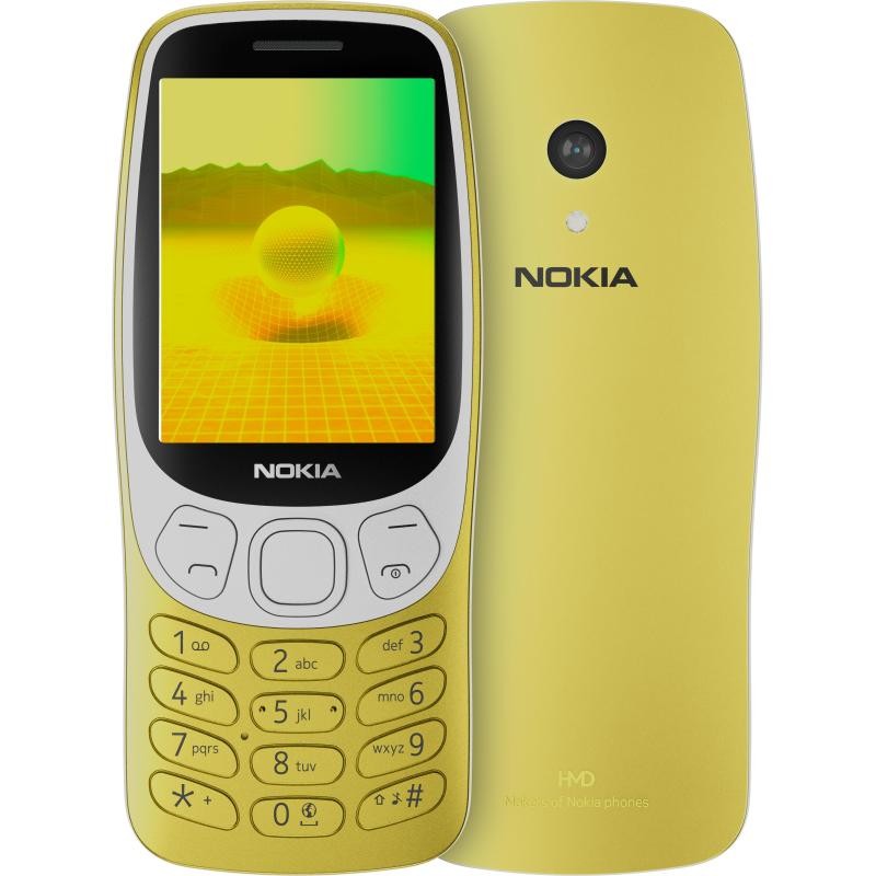 Nokia 3210 (2024) 6.1 cm (2.4") 89g Gold Basic Cell Phone HMD
