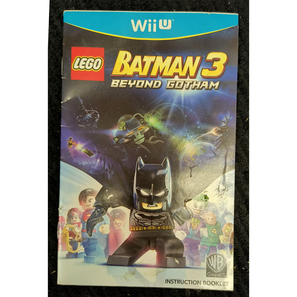 Lego Batman 3 Beyond Gotham  (WII-U) MANUAL ONLY/NO GAME-NO Tracking