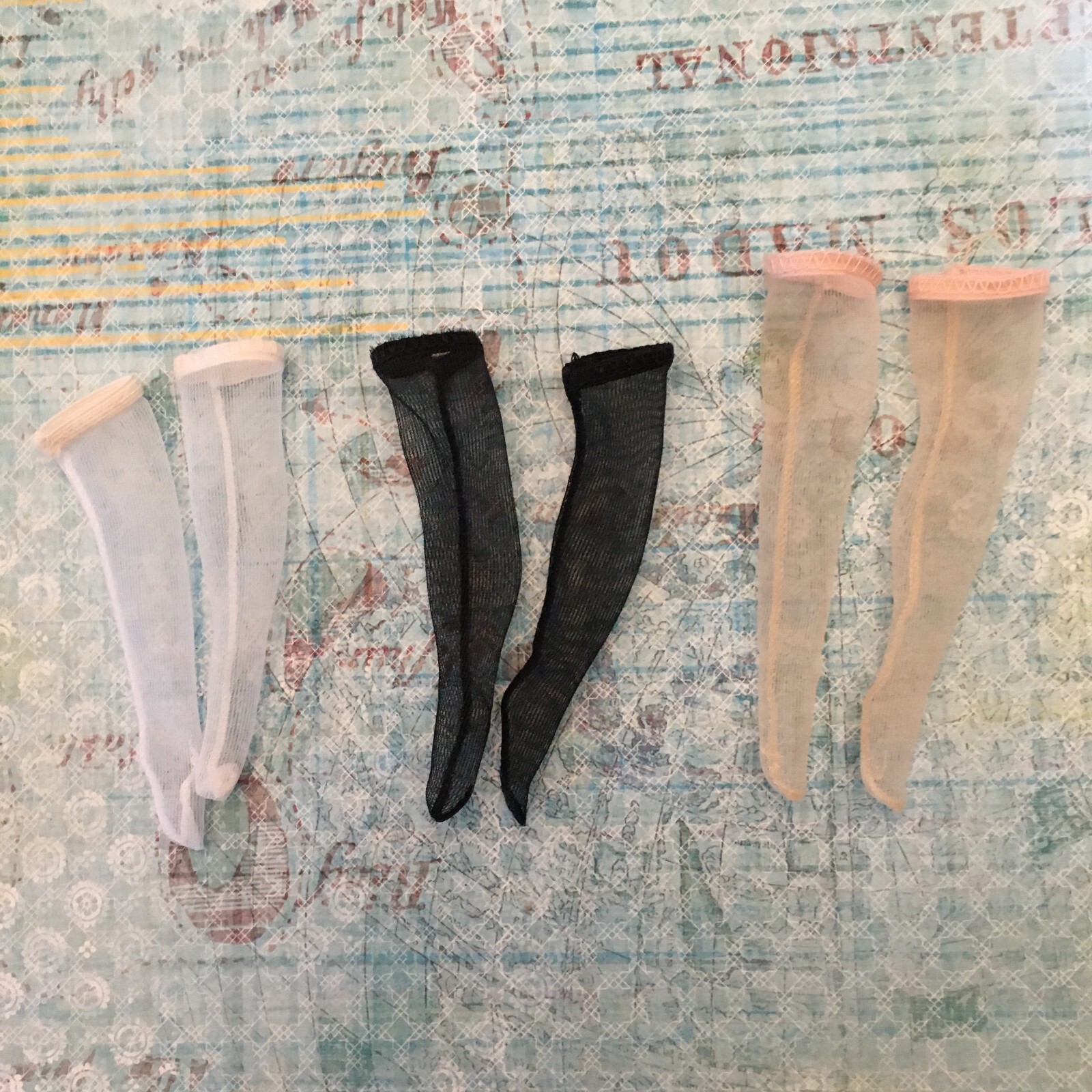 lot of 3 Original  Nylon Stockings  for 9" Madame Alexander kin Cissette doll