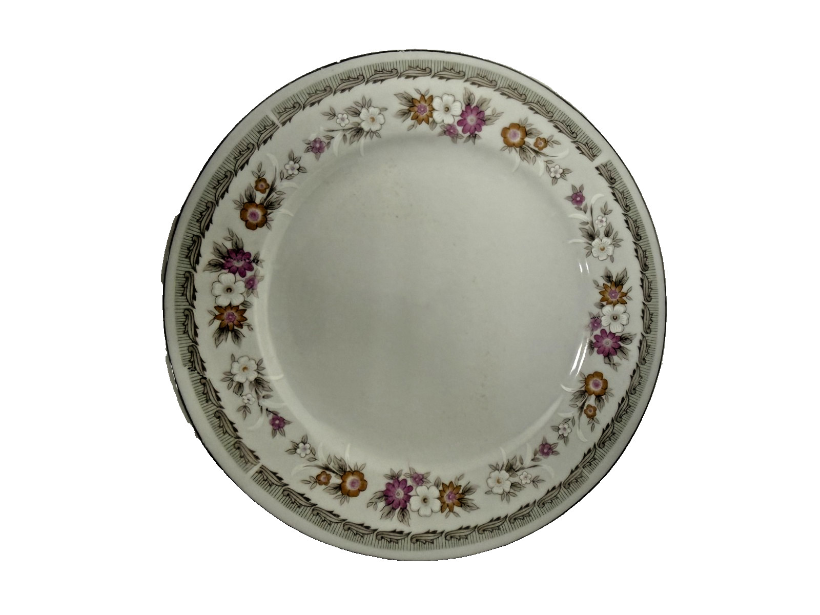 White dessert plates with flowers 7" (7)