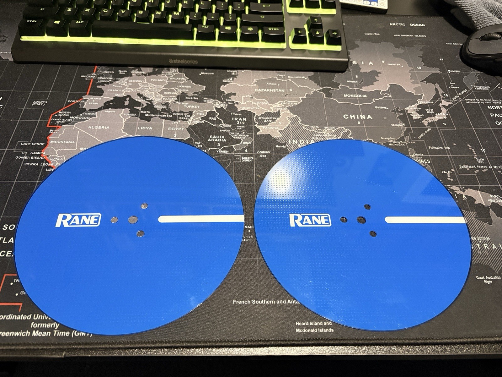Custom Blue Rane Serato Control Discs (MK1/MK2) + Dr. Suzuki 7” Skratch Slipmats