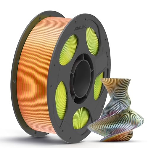  Silk Tri Color Pla Filament, 3-in-1 Chrome Tri Silk Red Yellow Green