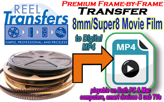We can transfer your 8mm/Super8 movies to Digital Mp4 file   (Amazing Quality)