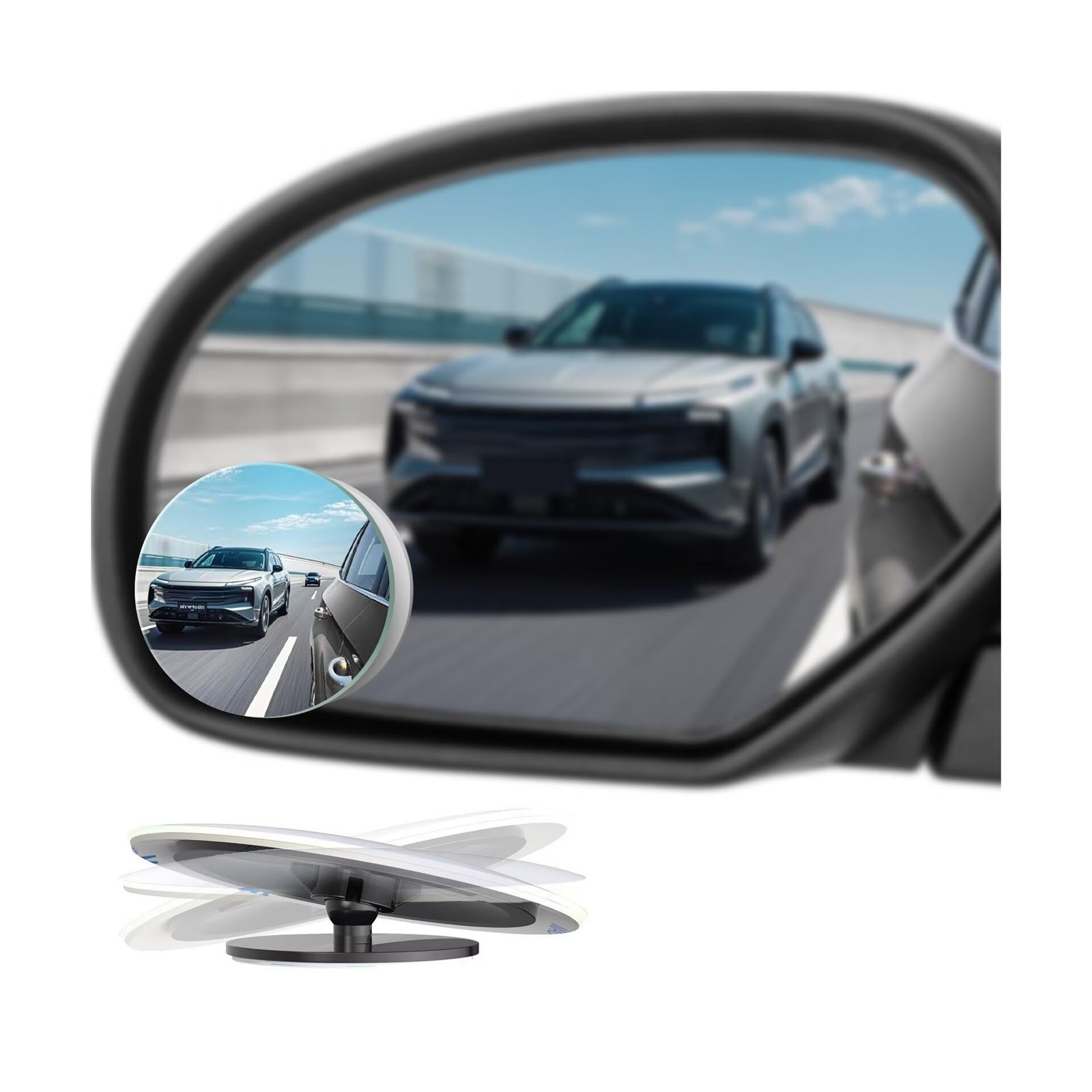 Blind Spot Mirrors 2 Pack, Frameless Side Mirror Blindspot Convex HD Glass Ca...
