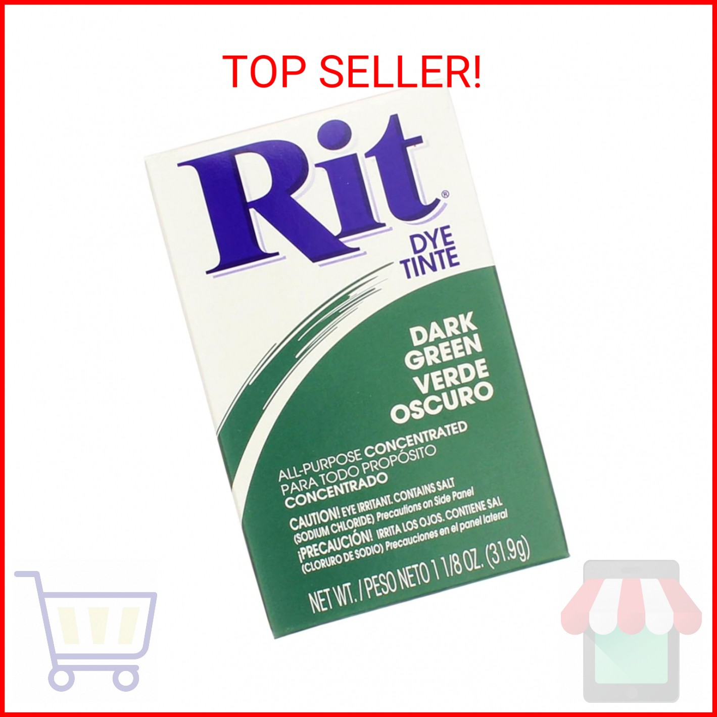 Rit Tint And Powder Dye(Dark Green) 1-Pack