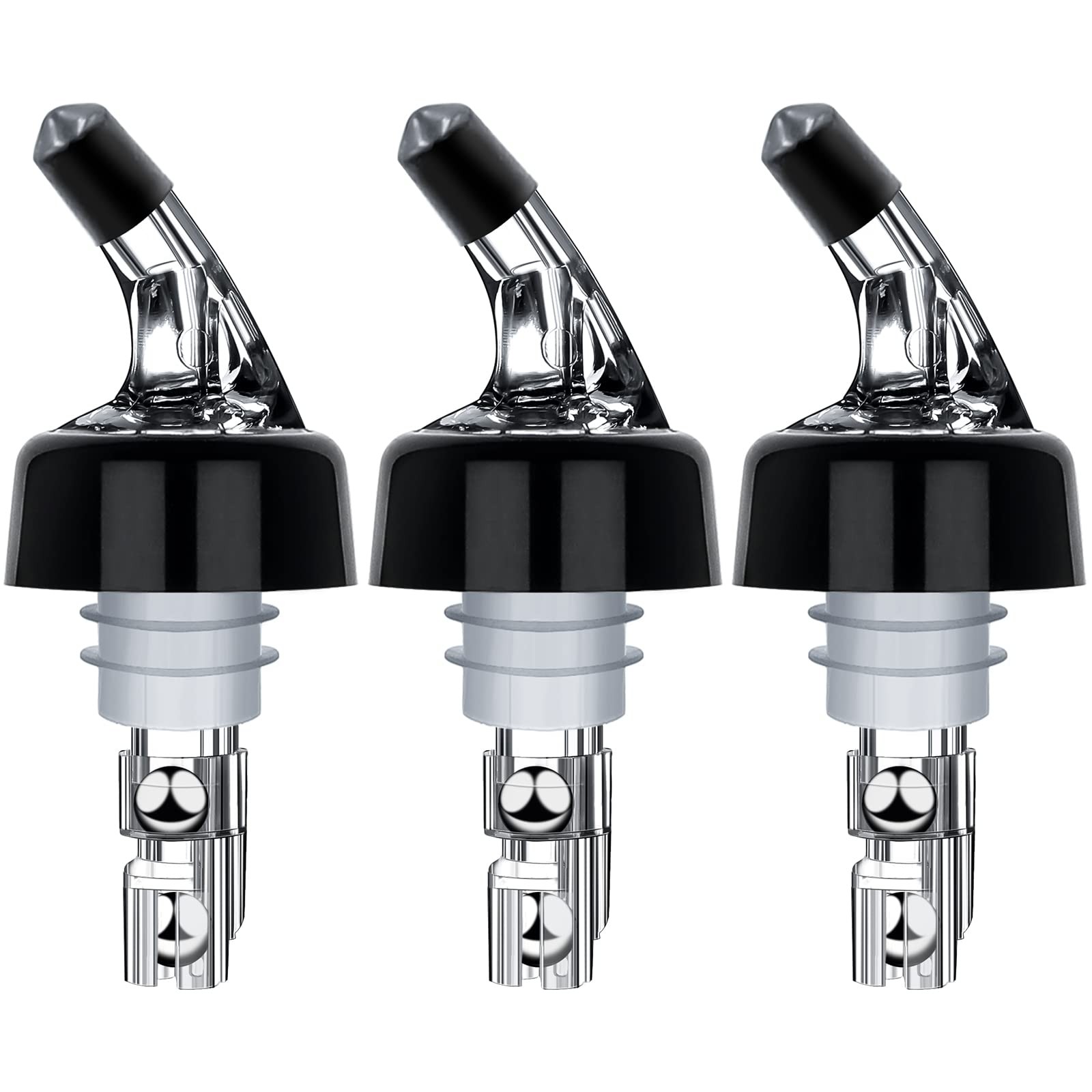 Automatic Measured Bottle Pourer - Pack of 3, 1 oz (30 mL) Quick 30ml, White 