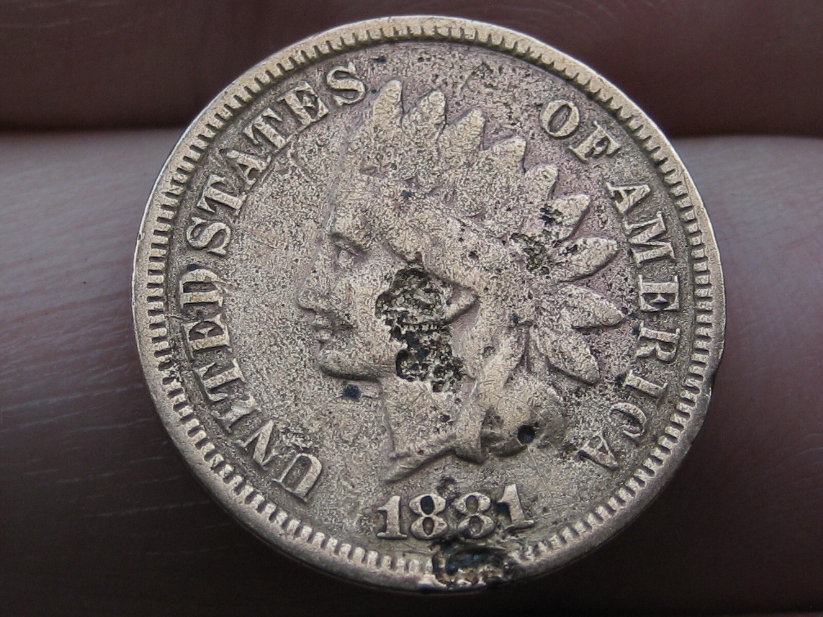 1881 Indian Head One Cent Penny- VG/Fine Details, Partial LIBERTY