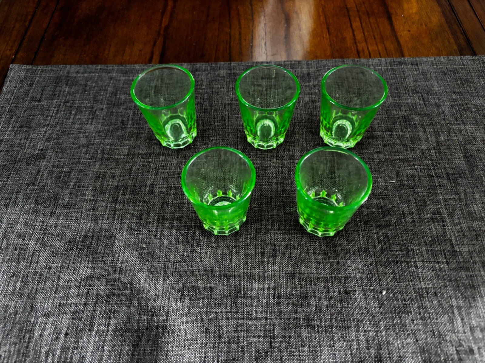 depression glass shot glasses vintage