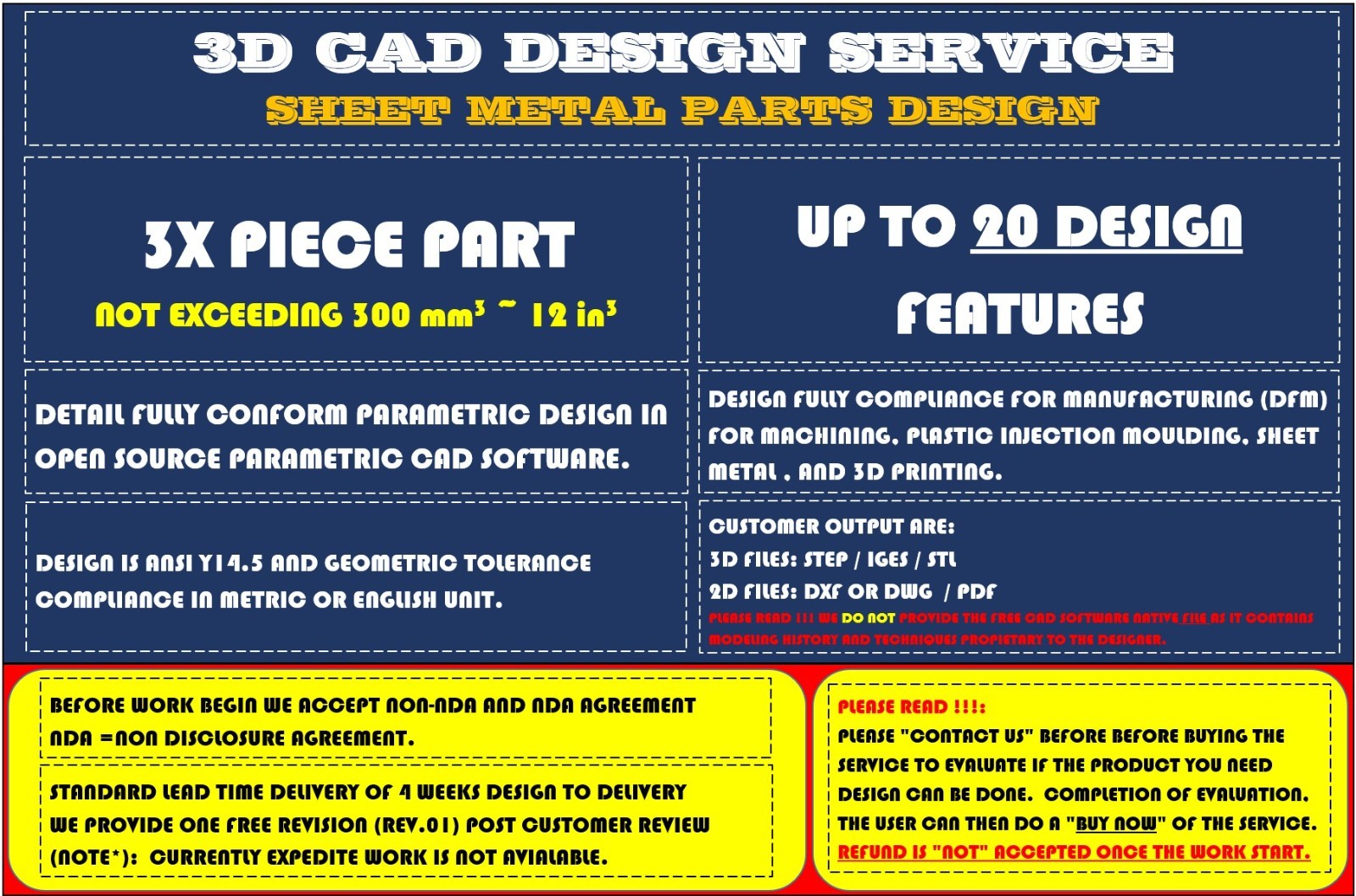 3D CAD DESIGN SERVICE FOR FORMED SHEET METAL [3X PIECE PART SHEET METAL DESIGN]