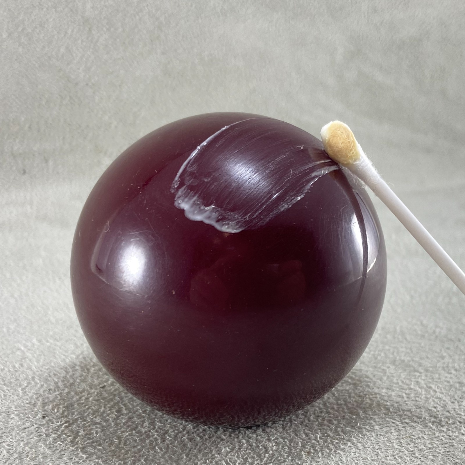 Vintage Cherry Red Bakelite Catalin Sphere Ball 60mm 192g Germany