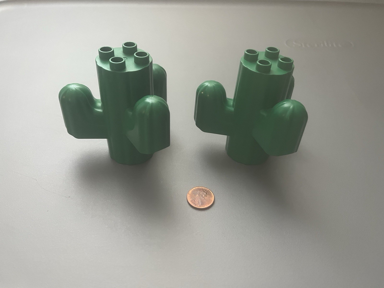 Lego Duplo - Lot Of (2) Green Cactus Plant Pieces
