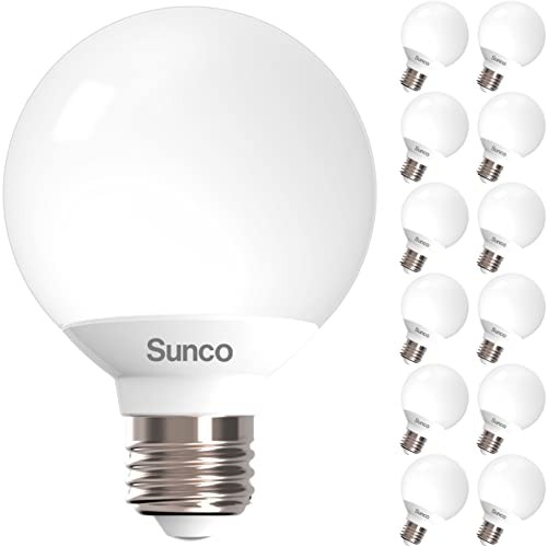 Sunco 12 Pack Vanity Globe Light Bulbs 12 Count (Pack of 1) 2700k Soft White