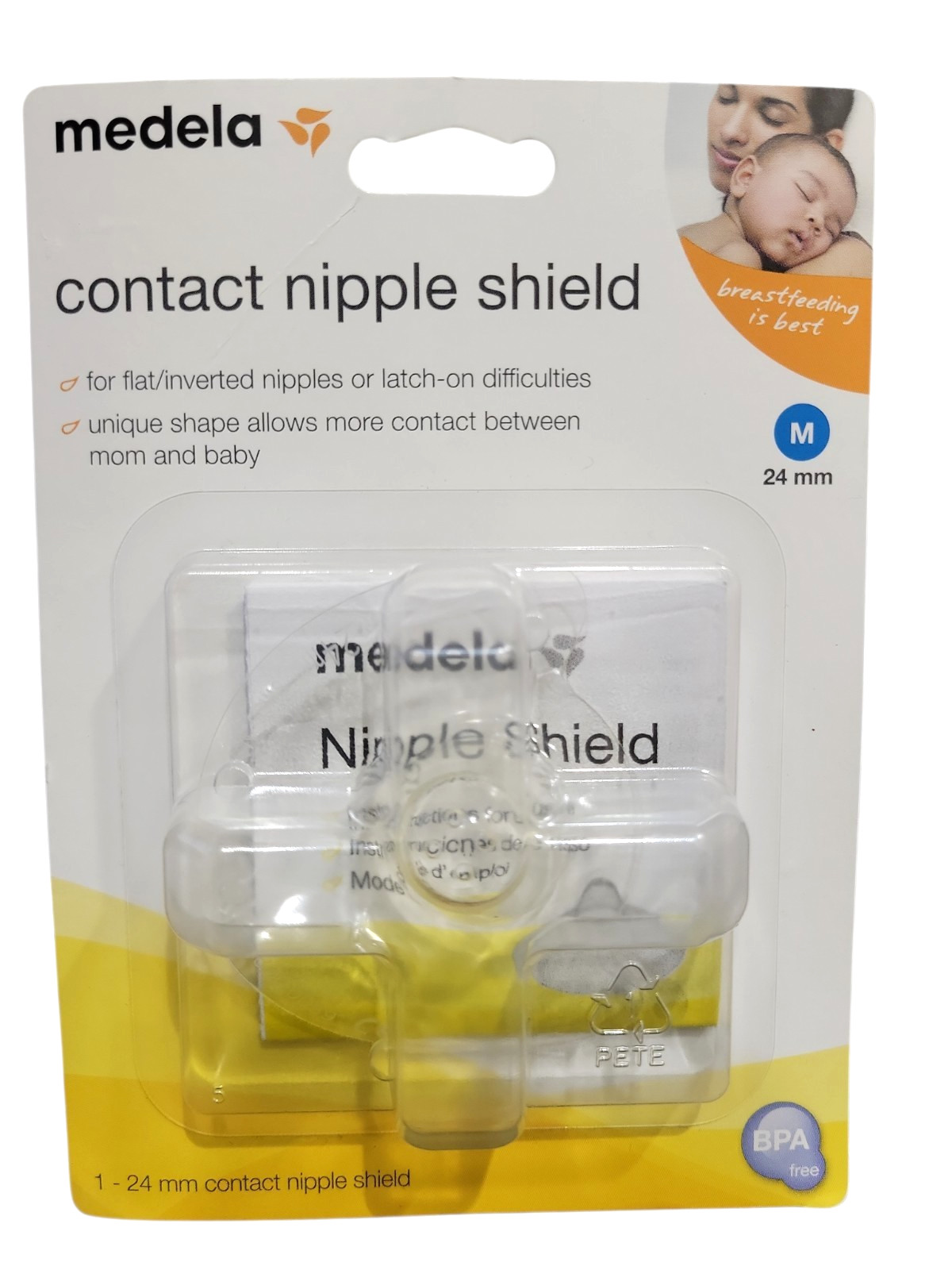 Medela Contact Nipple Shield Medium 24mm NEW • Latch Assist Breastfeeding
