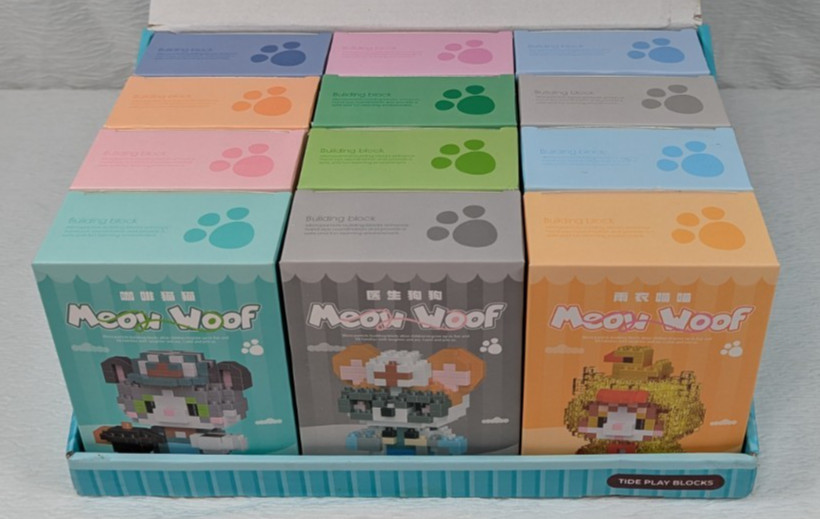 Meow Wolf - Mini Lego Figures - Tide Play Blocks - 12 boxes (one case)