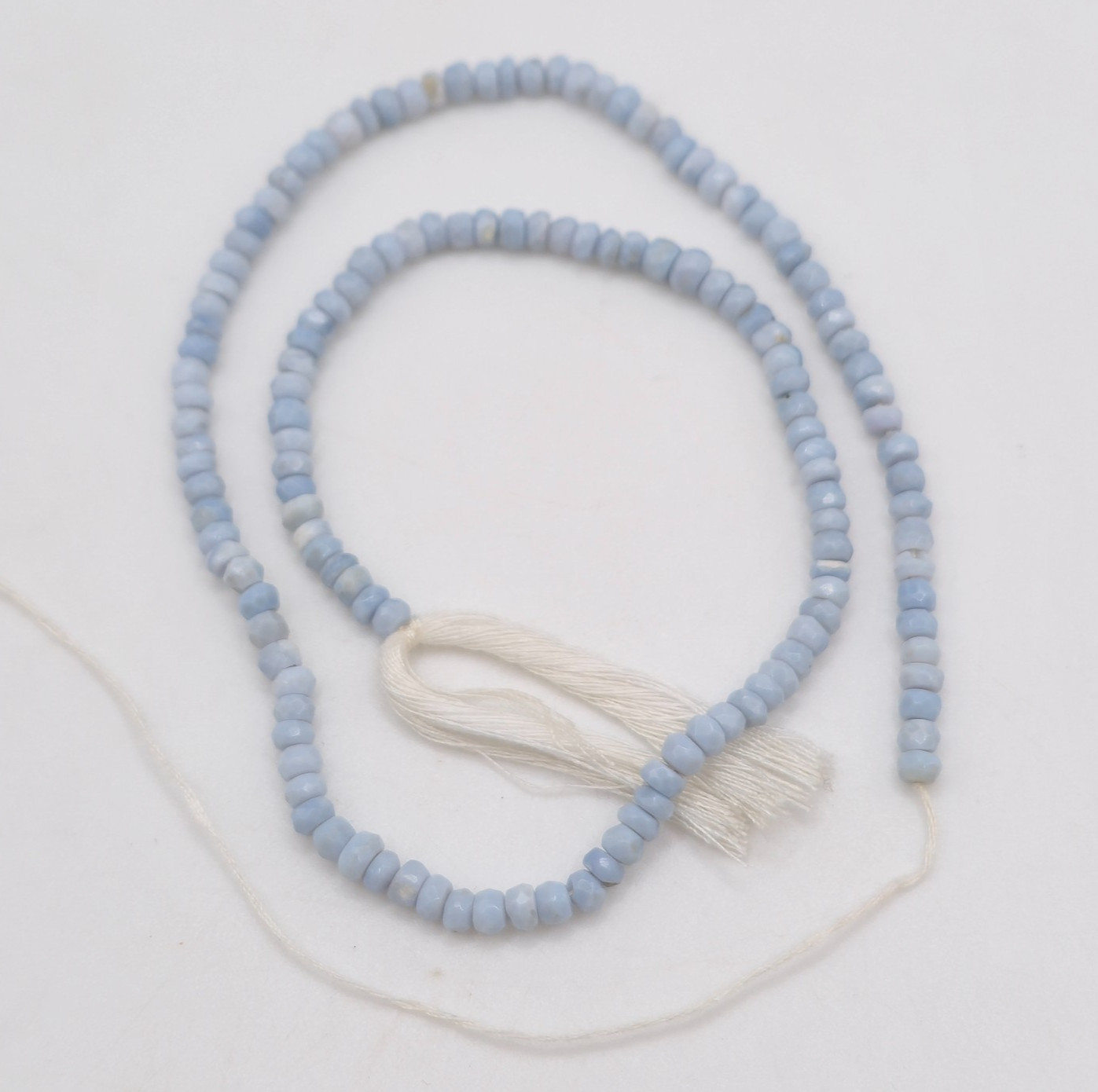 Fire Mountain Natural Blue Opal Faceted Rondell 4 x 2mm Beads - 142 pc