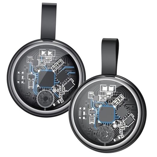 2025 New Air Tracker Tag 2 Pack Compatible with Find My (iOS silvery black