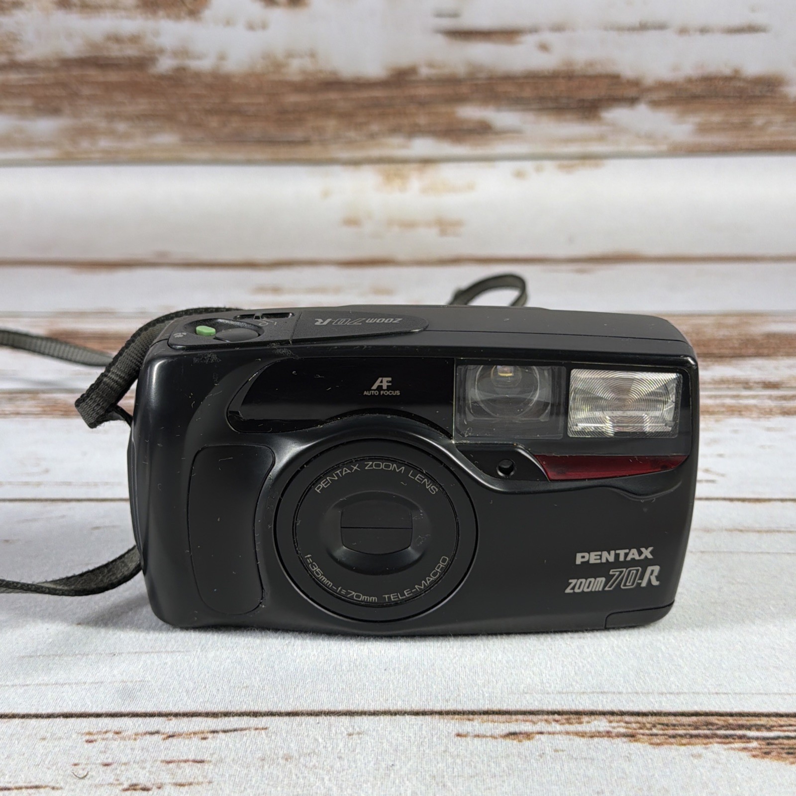 Untested Pentax Zoom 70-R Black 35mm Auto Exposure Point & Shoot Film Camera