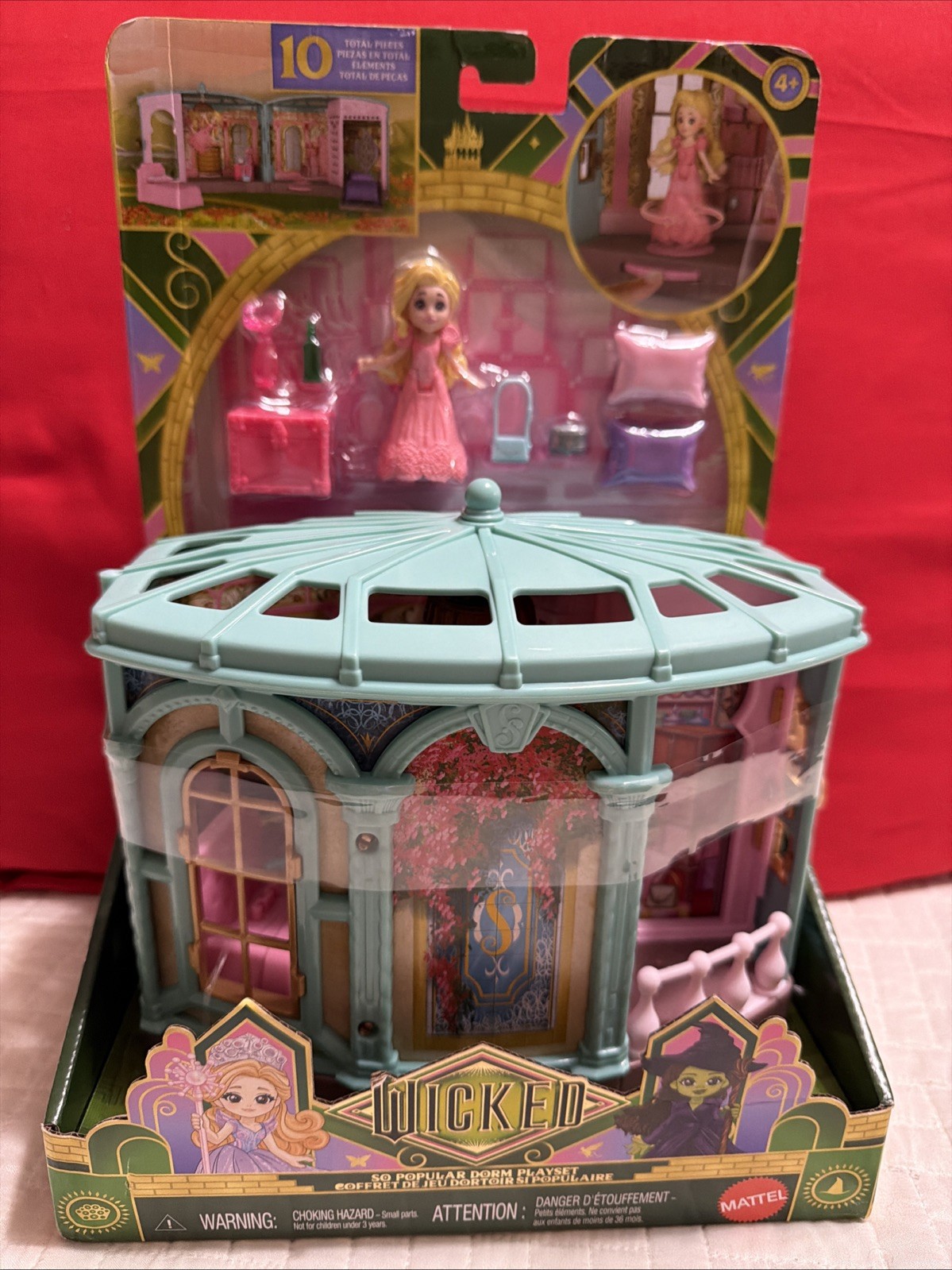 Wicked So Popular Dorm Playset Glinda 10 Piece Mattel Universal New