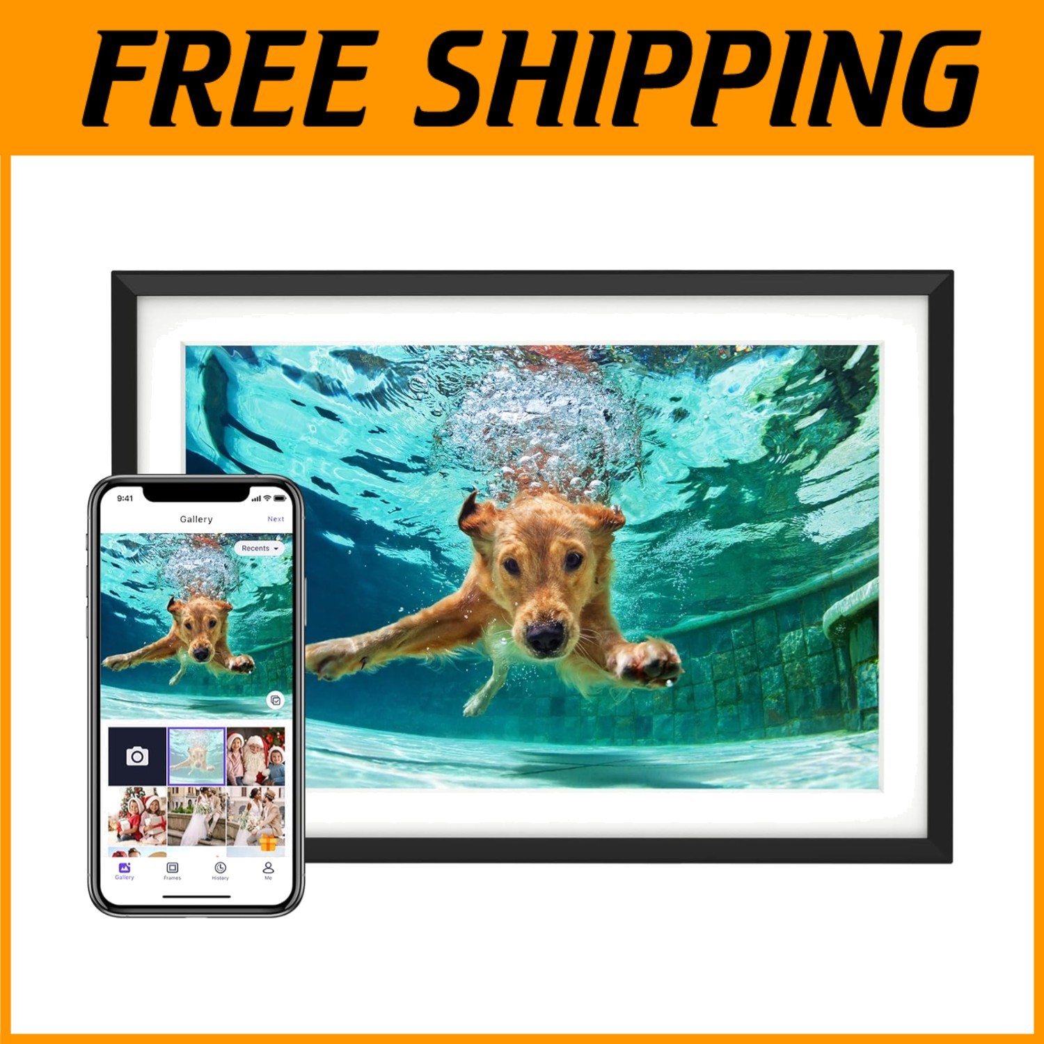 WiFi Digital Photo Frame with App for Sharing Photos/Videos