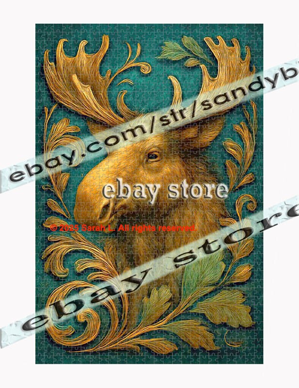 1000 piece jigsaw puzzle Wilderness moose guardian wilderness animal