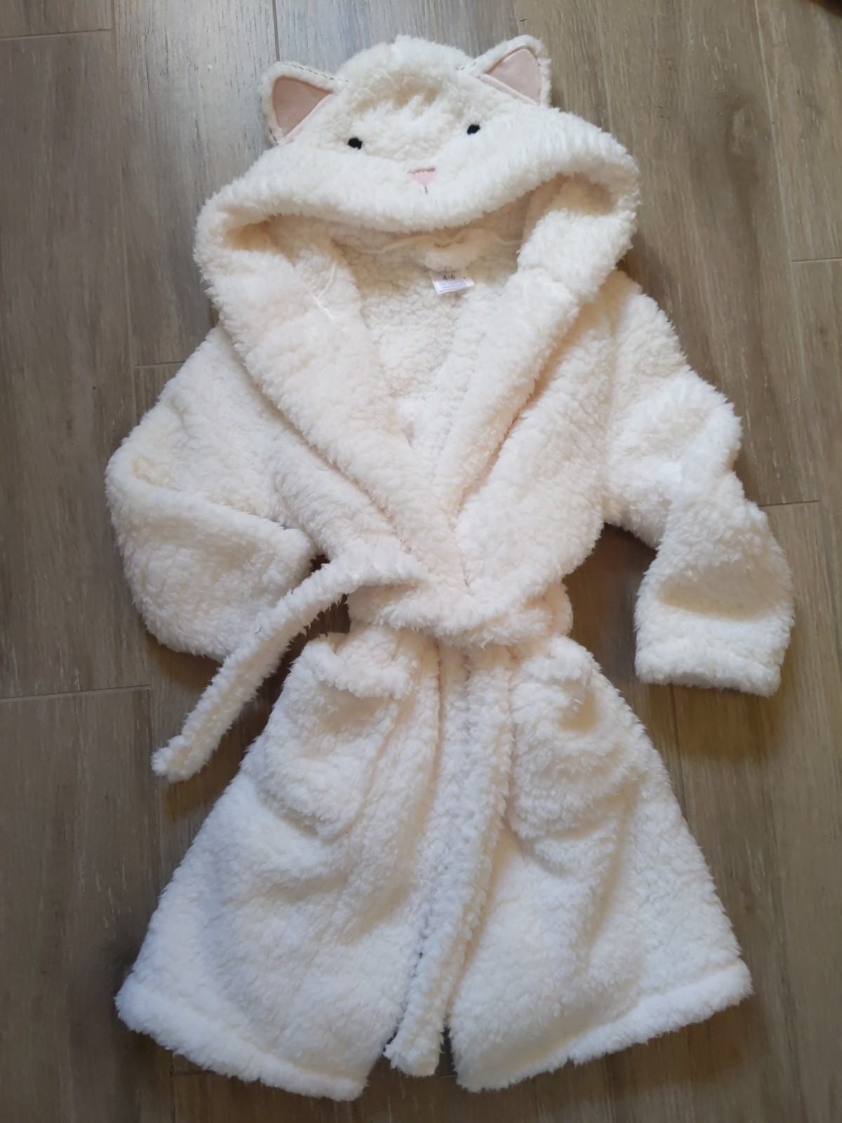 Pottery Barn Kids Kitty Critter Robe size 4 - 6