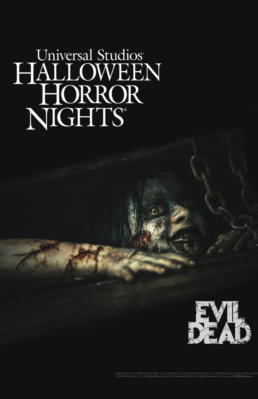 Halloween Horror Nights Orlando Evil Dead Girl HHN Poster Matte Glossy Print