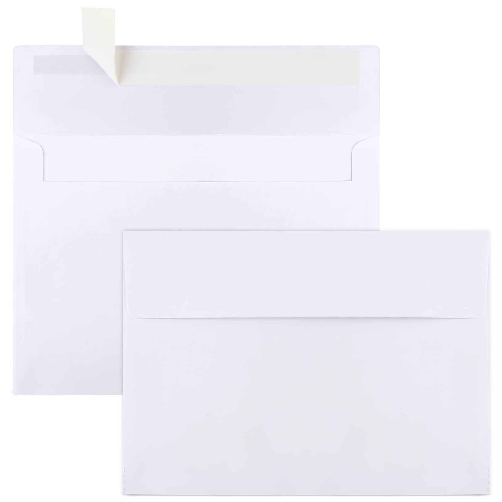 50 Packs 5x7 Envelopes, White A7 Envelopes for (5.25x7.25in), 