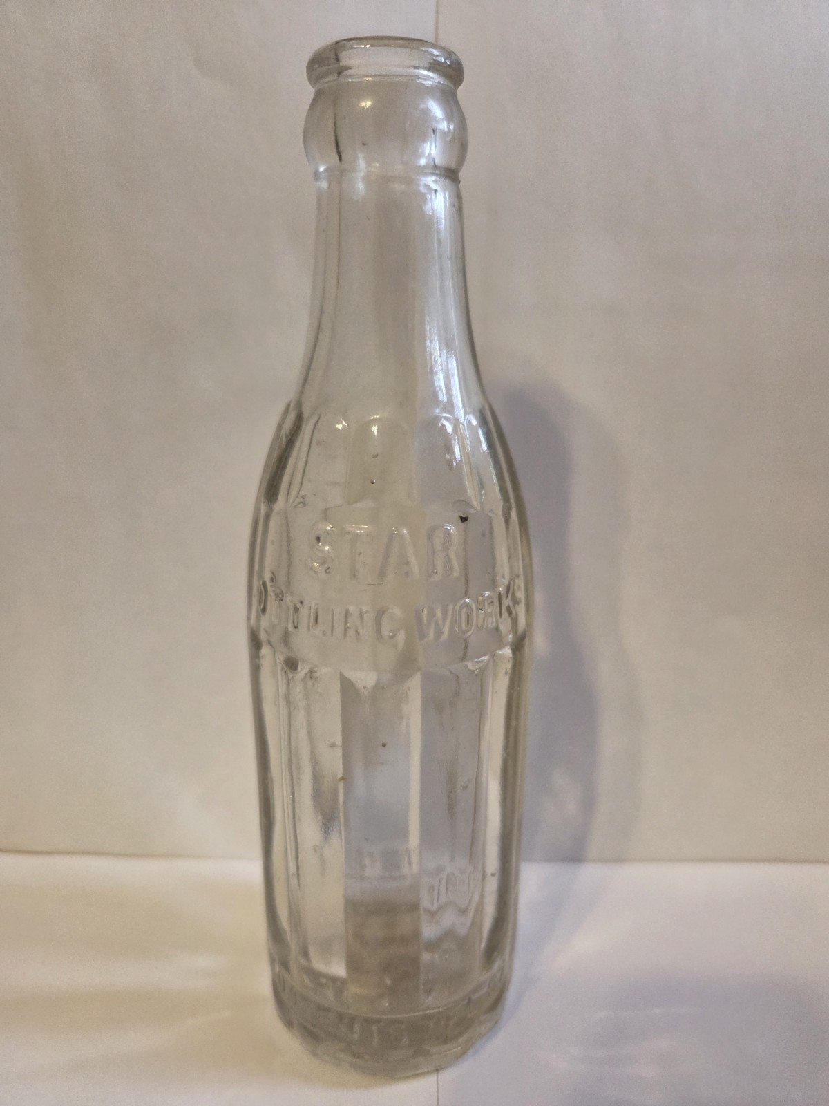 Star Bottling Works 7 oz. Panel Contour Clear Bottle Marshfield WI Wisconsin