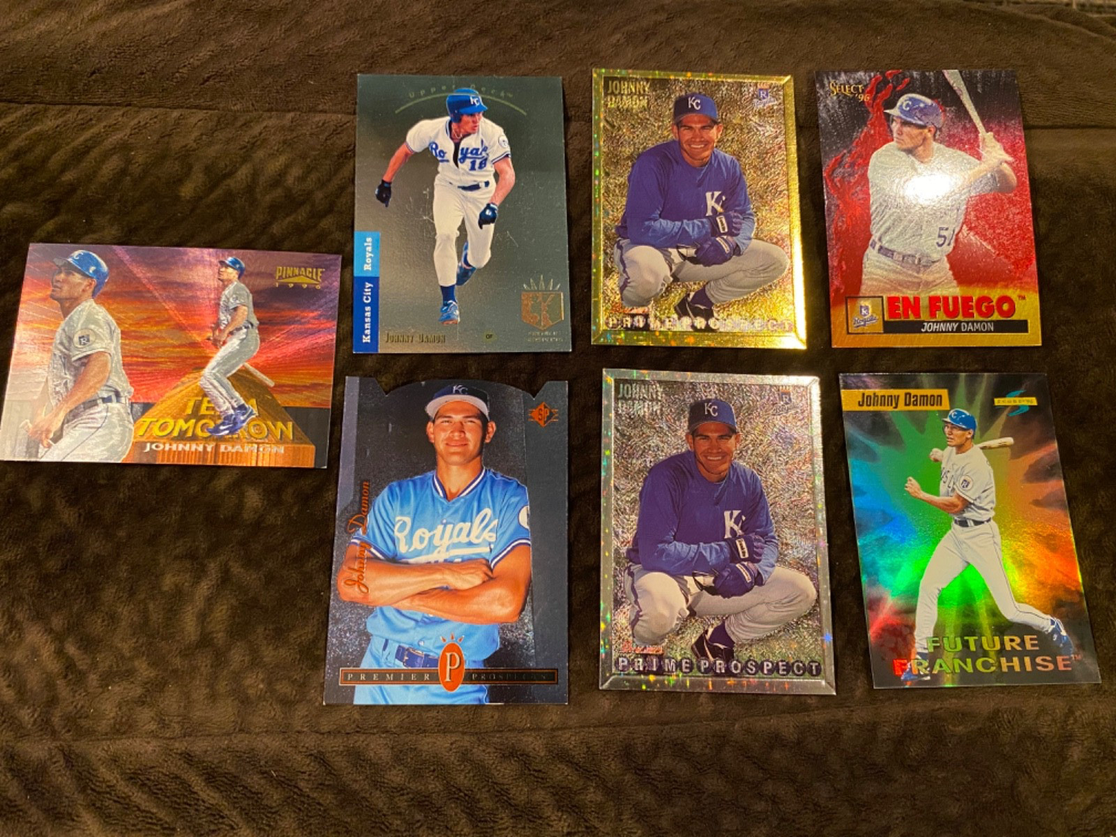 Johnny Damon 7 Card Lot of Rookie  cards  and inserts all mint condition