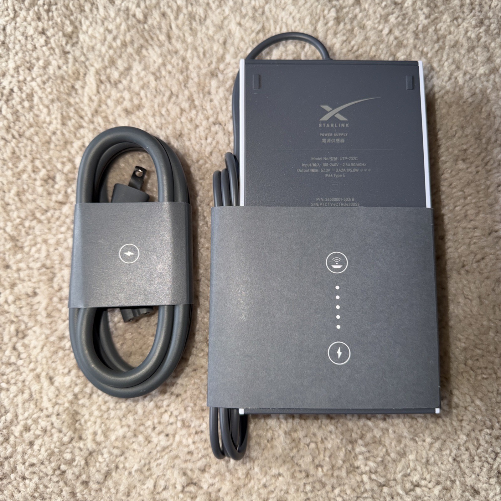 Official Starlink Gen 3 Standard Power Supply UTP-232C 100-240v OEM