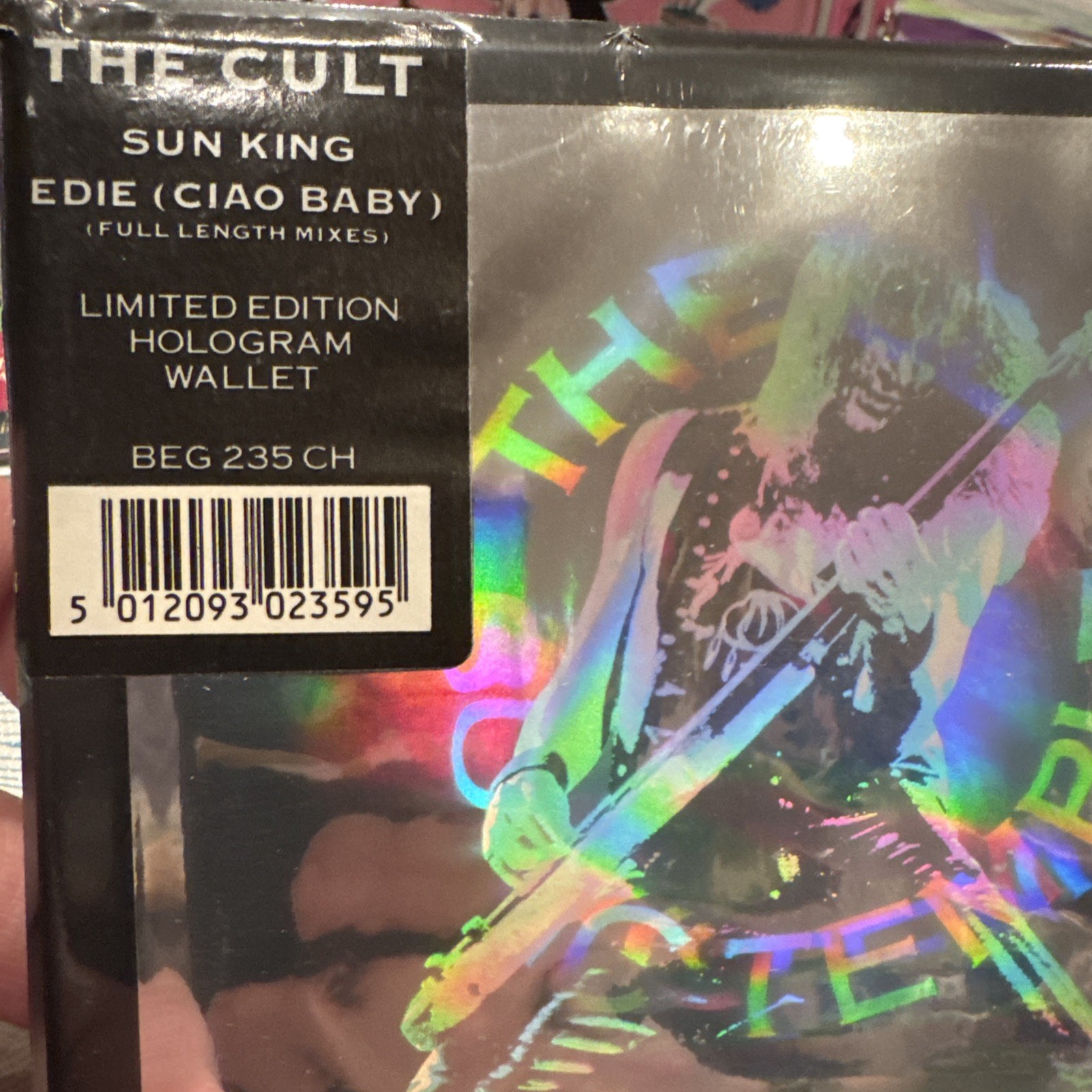 The Cult Sun King Edie Limited edition Hologram wallet cd SEALED 1989 MINT