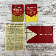 Ansco Memar Super Anscochrome Exposure/Instruction Guide Book/Manual Lot
