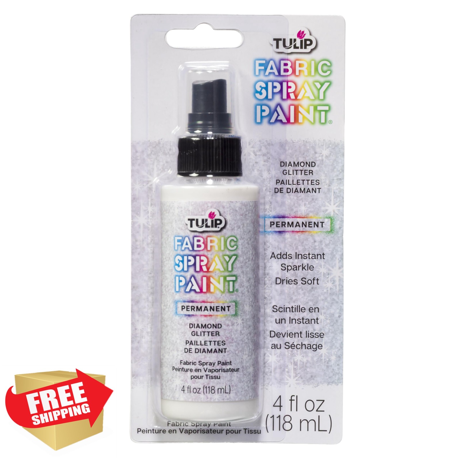 Tulip Fabric Paint Spray 4oz Glittering Diamond