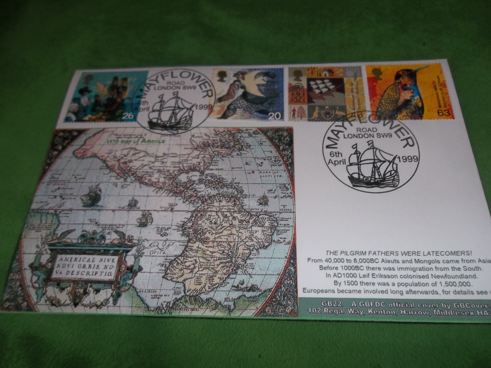 GB COVERS 1999 SETTLERS' TALE FDC