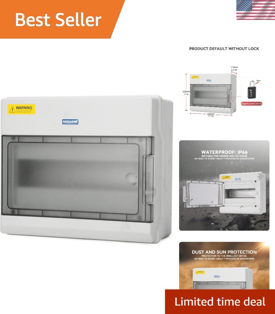 12 Way Power Distribution Box with Bus Bars and Din Rail for Miniature Circui...