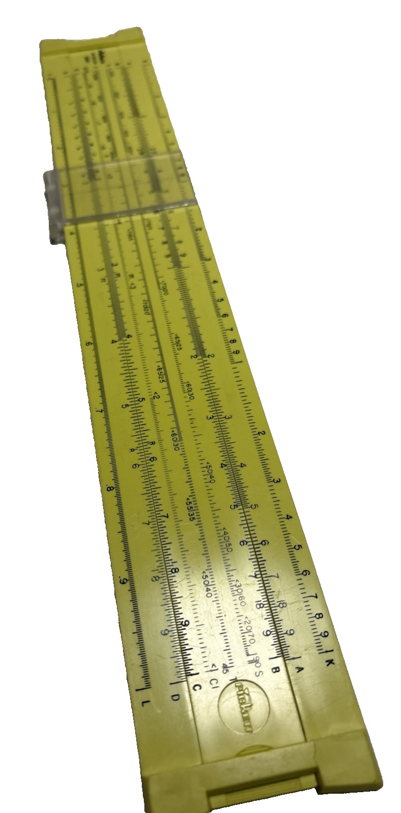 Vintage Pickett Microline 120 Yellow Slide Rule Engineering Math Tool No Case