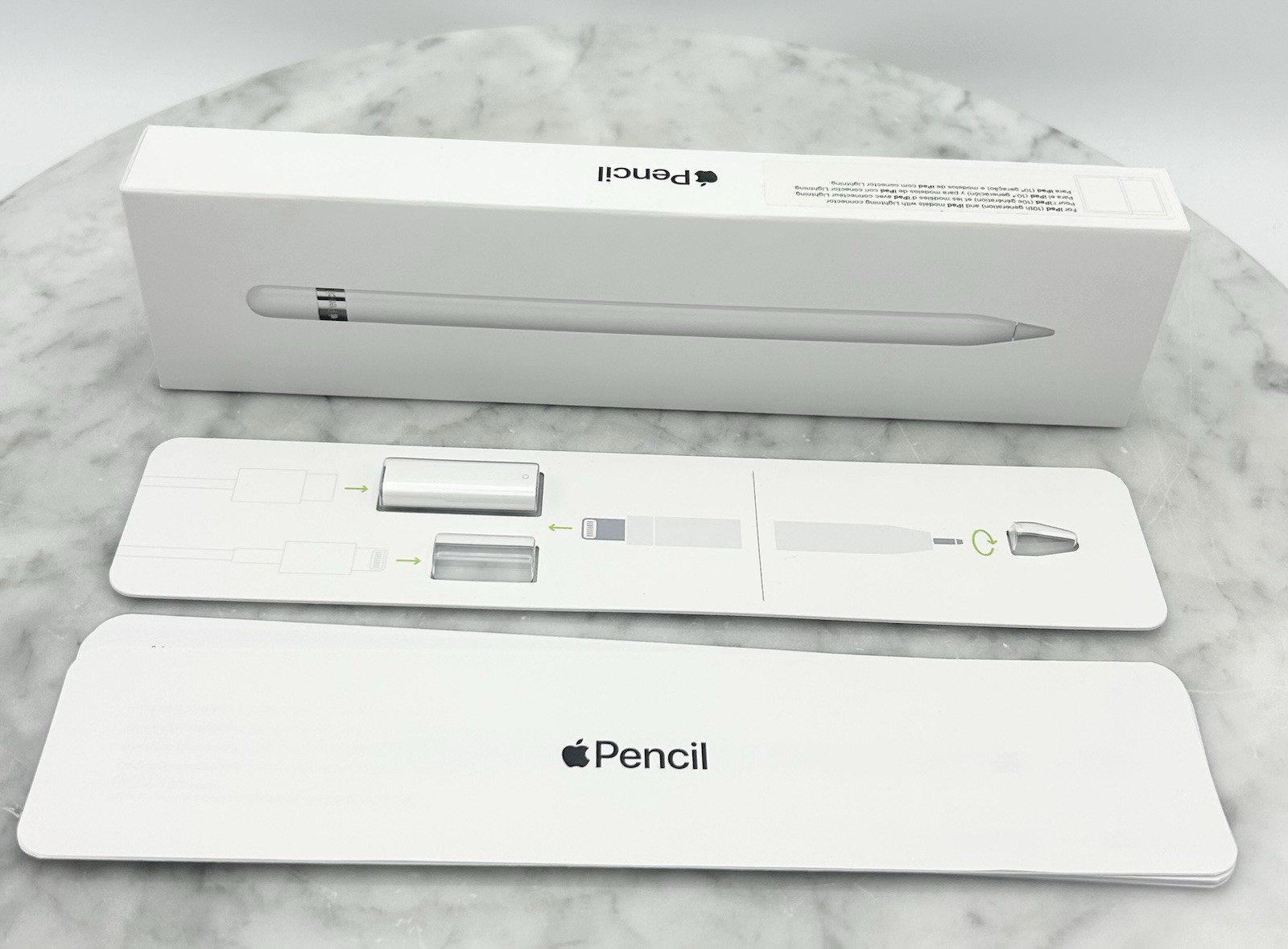 EMPTY BOX ONLY Apple Pencil 1st Generation * USB-C Adapter & Inserts Included