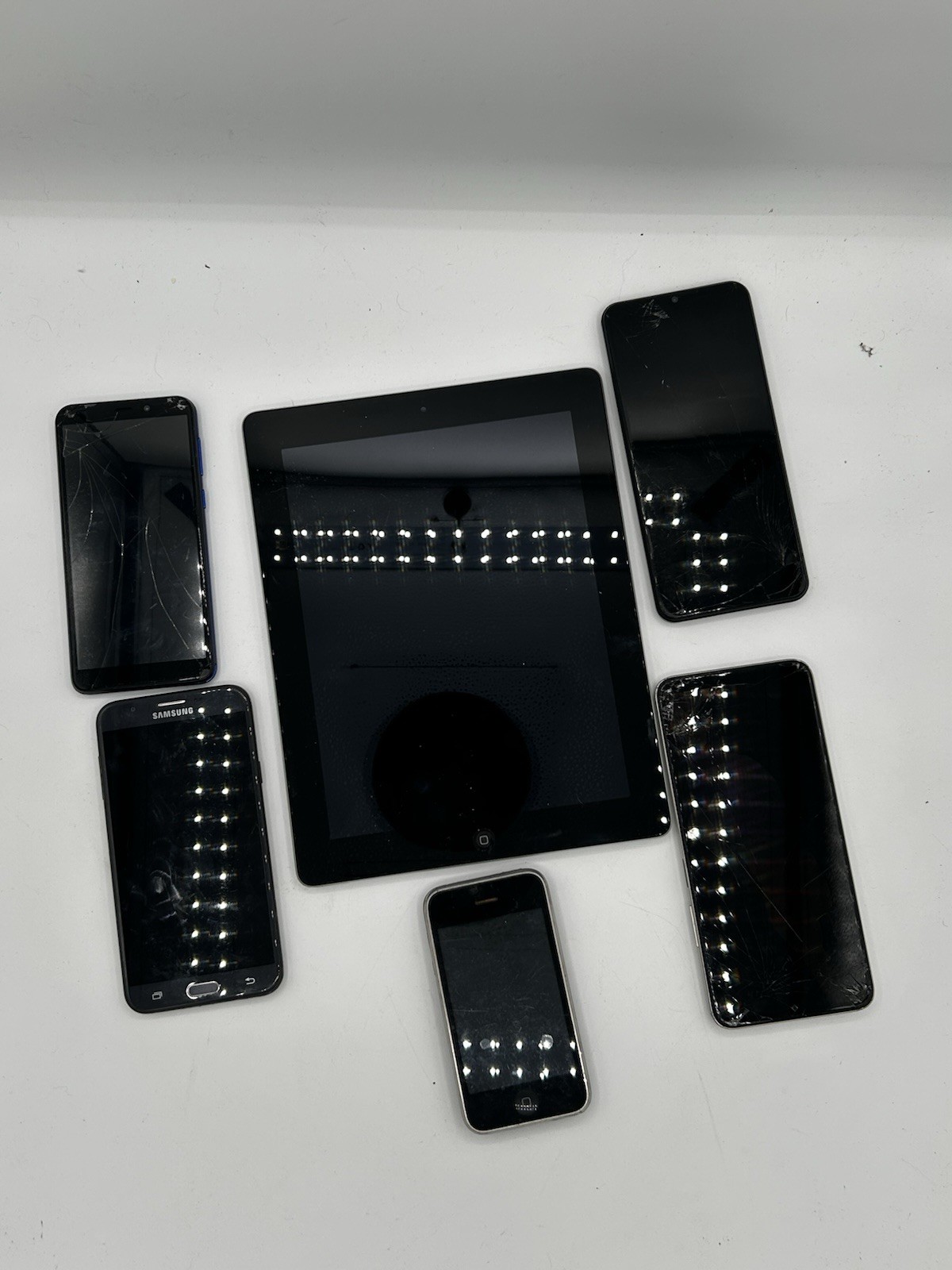 Lot of 6 Devices iPad iPhone 3 Android Phones - Untested For Parts/Repair AS-IS