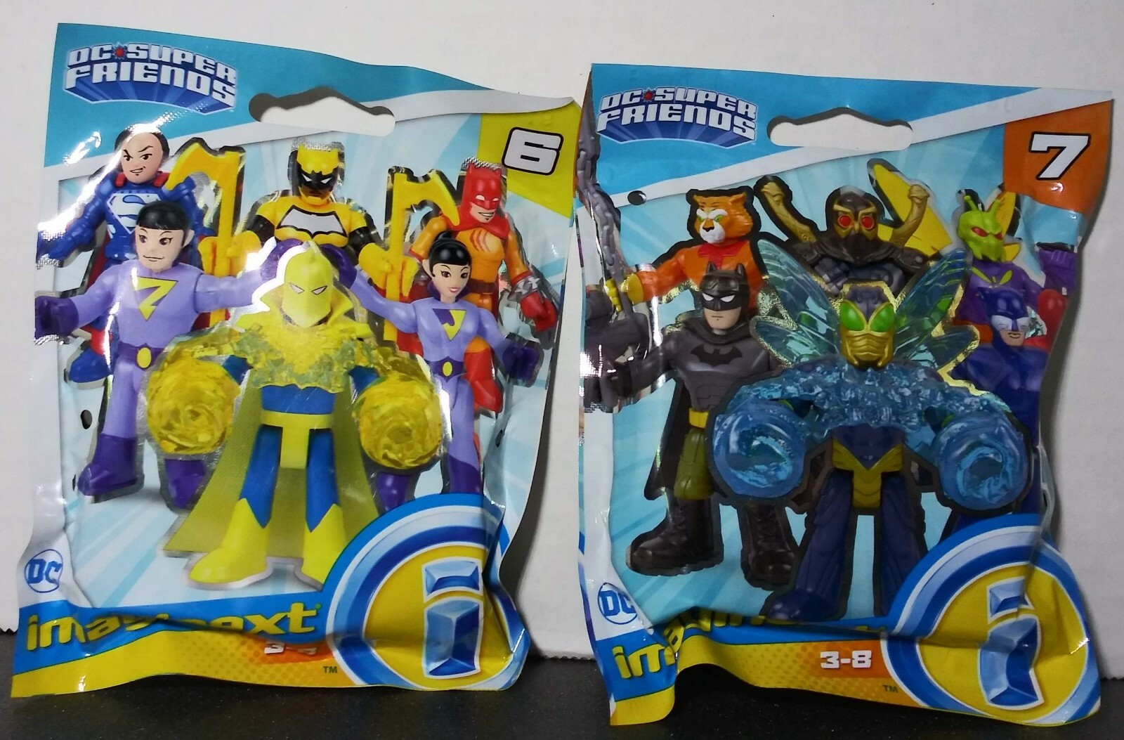 2 New Packages Fisher Price Imaginext DC Super Friends Mystery Figure Blind Bag 