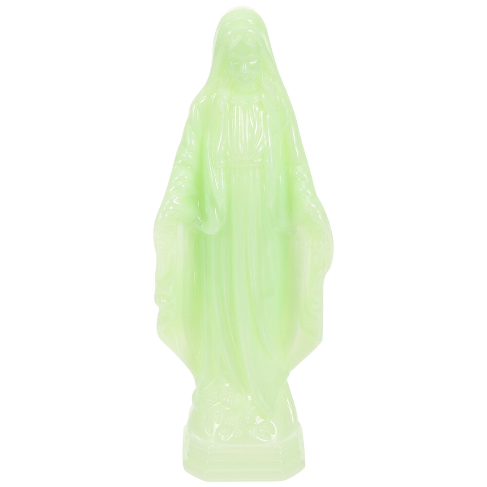 Luminous Mother Mary Statue Virgin Mary Ornament Study Room Desk Decoration