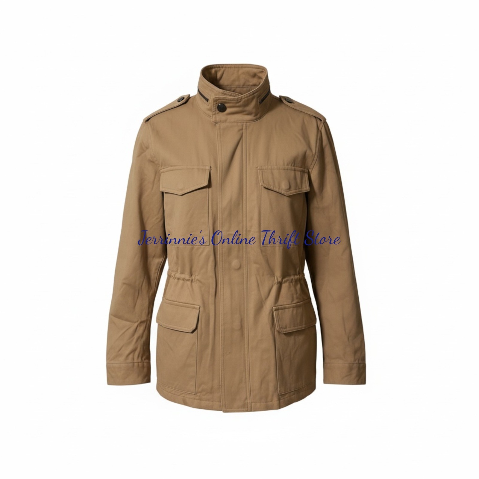High Neck Jacket Light Khaki XS - New Women's Outerwear