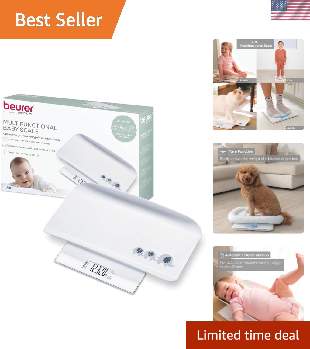 BY82 Multifunctional Baby Scale for Infants, Pets, Kids, & Adults up to 396lb...