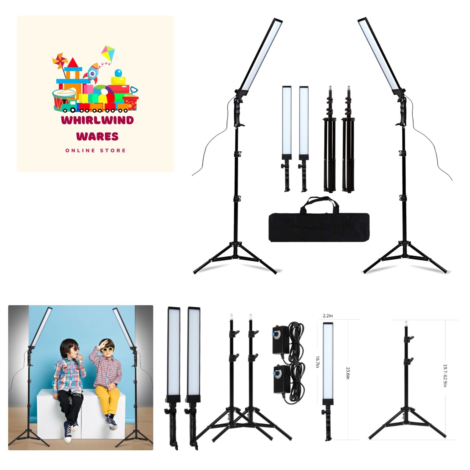 180 LED Light Photography Studio LED Lighting Kit Adjustable Light with Light...