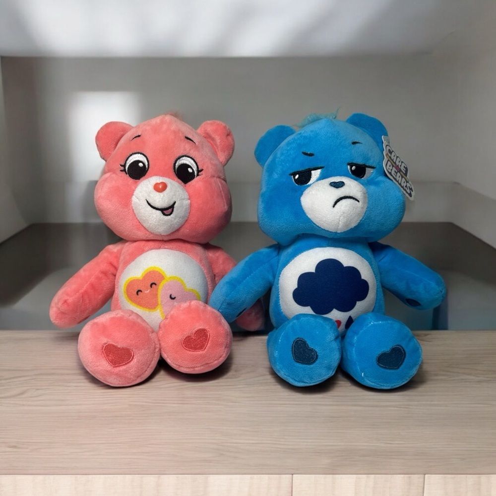 Bundled Care Bears Plush Stuff Animal Set Of 2 Tags Collector Kids Character