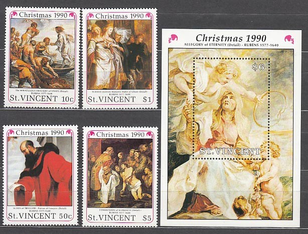 Saint Vincent - Mail Yvert 1230J/M+H.71C ** Mnh Christmas