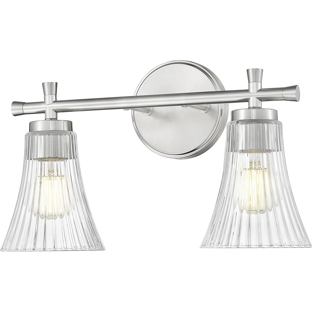 Z-Lite 7519-2V-BN Belle Bathroom Vanity Light Brushed Nickel