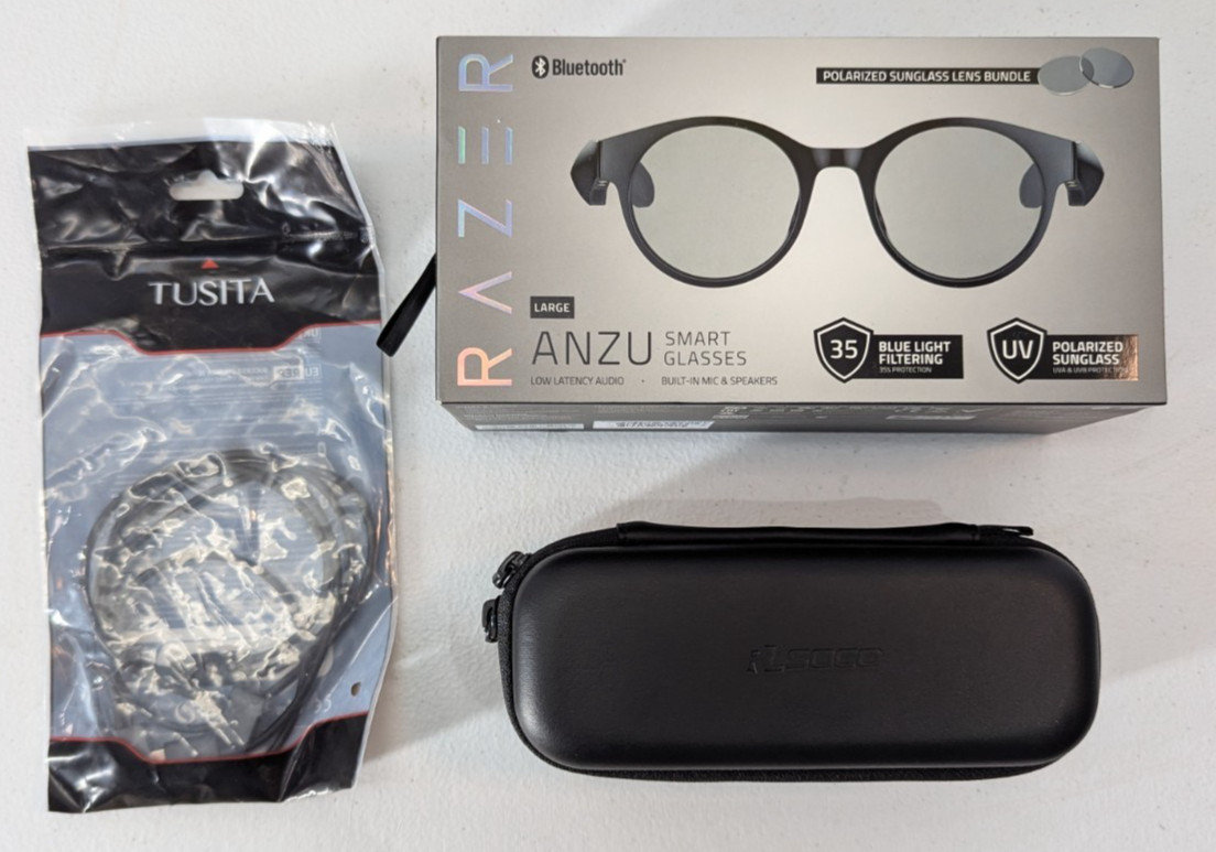Razer Anzu Smart Glasses Bundle – Large Round Frame New Smart All in One Pack