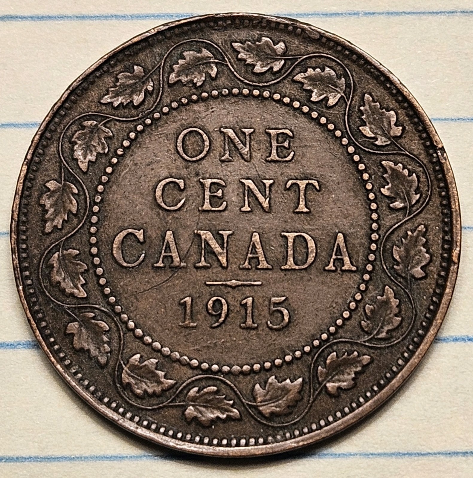 1915 Canada Large Cent - One Penny Canadian
