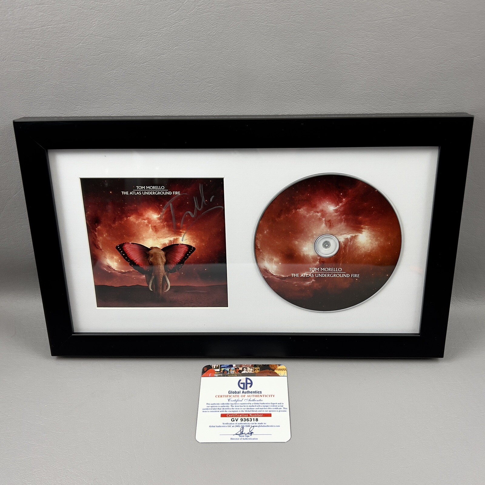 Tom Morello SIGNED Framed The Atlas Underground Fire Art Card And CD GV936318